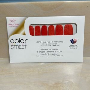 Color street press on nail strips. Heat wave